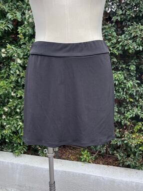 Vintage Y2K Amore Black Skort Size Large Stretch Mini Skirt Shorts Made in USA